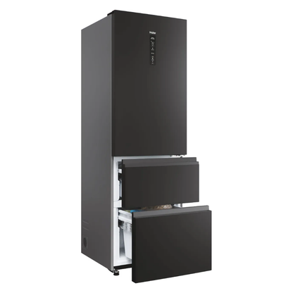 Haier 3D 60 Series 3 HTW3618ENPB Wifi Connected 185cm 60/40 Total No Frost Fridge Freezer - Slate Black - E Rated (EX-DISPLAY/B)
