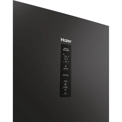 Haier 3D 60 Series 3 HTW3618ENPB Wifi Connected 185cm 60/40 Total No Frost Fridge Freezer - Slate Black - E Rated (EX-DISPLAY/B)