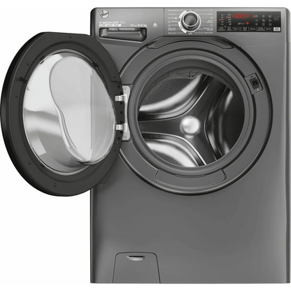 Hoover H-WASH&DRY 350 H3DPS4966TAMBR80 Wifi Connected 9Kg / 6Kg Washer Dryer with 1400 rpm - Graphite - D Rated [Wash&Dry], A Rated [Wash Only] (EX-DISPLAY/B)